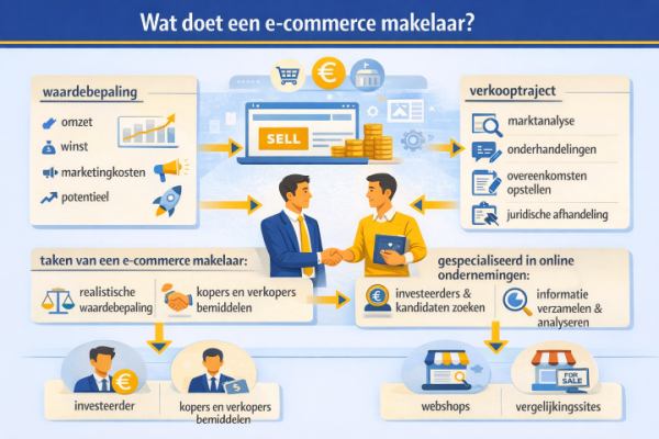 Alles over het beroep e-commerce makelaar Wat doet een e-commerce makelaar